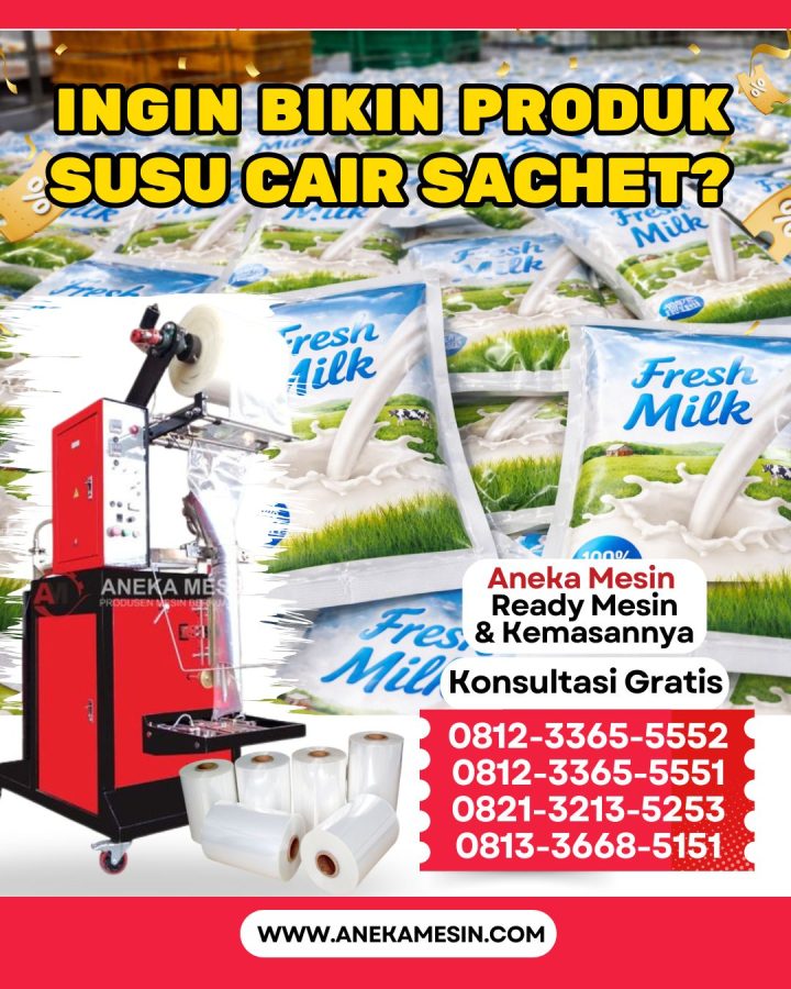 Mesin kemasan susu cair UHT