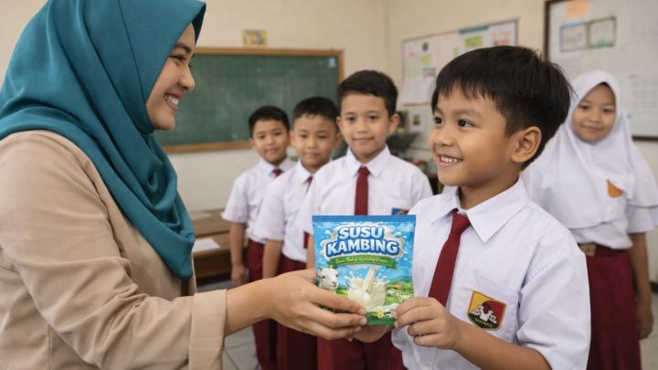 Mesin Bungkus Susu Kambing Sachet