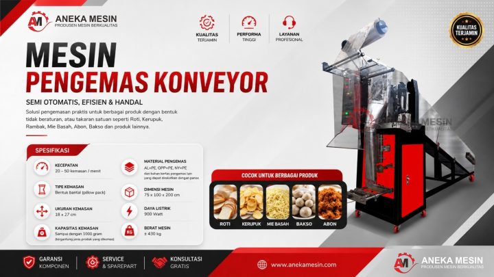 Mesin Pengemas konveyor Murah