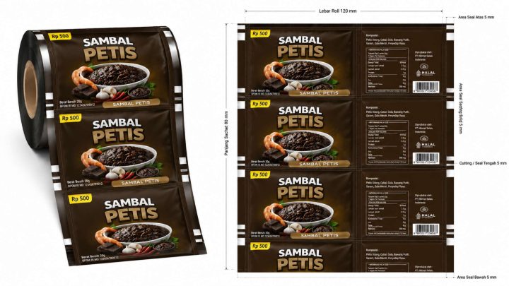 Roll kemasan sambal 