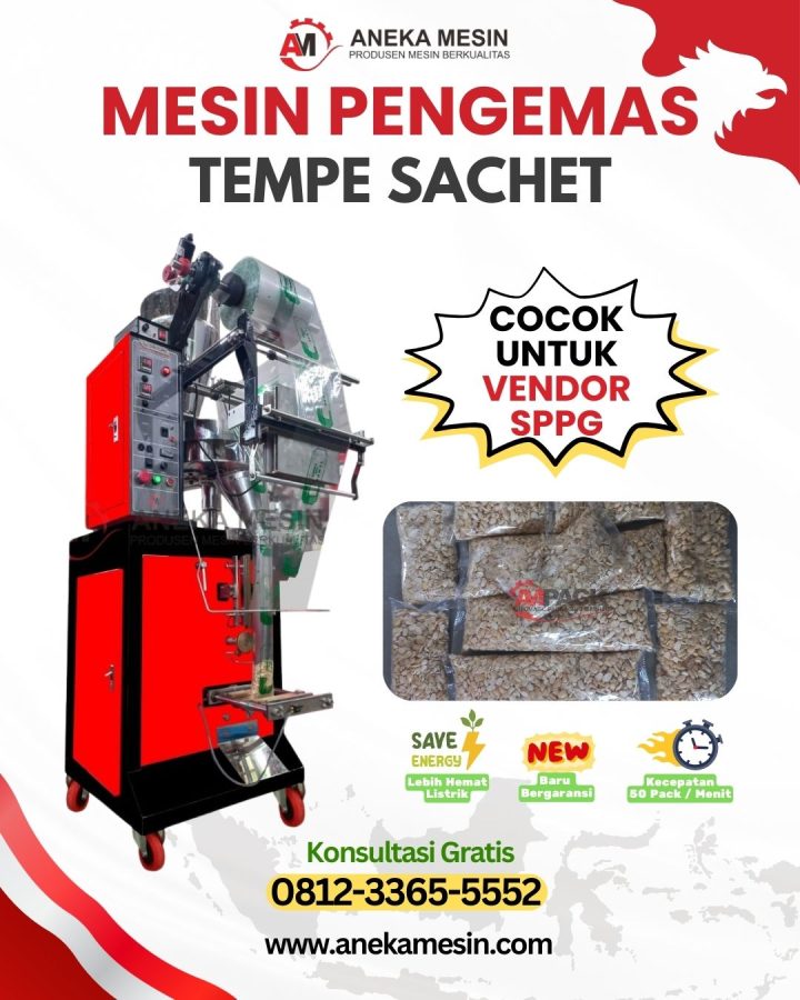 Mesin bungkus tempe sacet